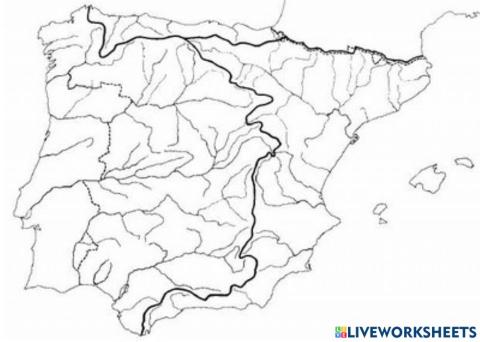 Mapa espanya rius