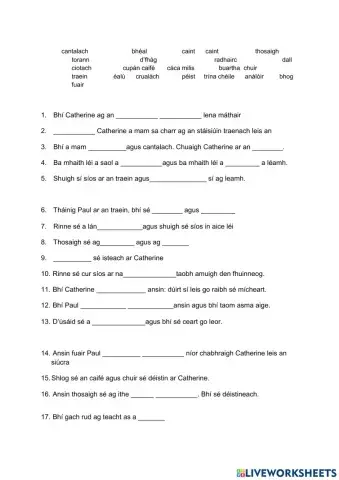 Cáca Milis achoimre