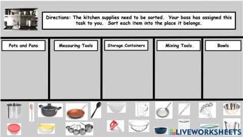 Office Sorting Worksheet 5