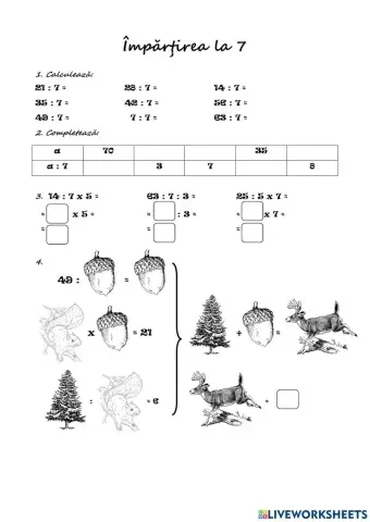 Impartirea la 7
