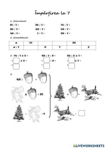 Impartirea la 7