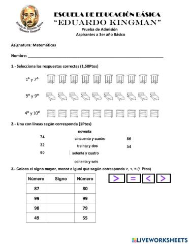 Exámenes de admisión