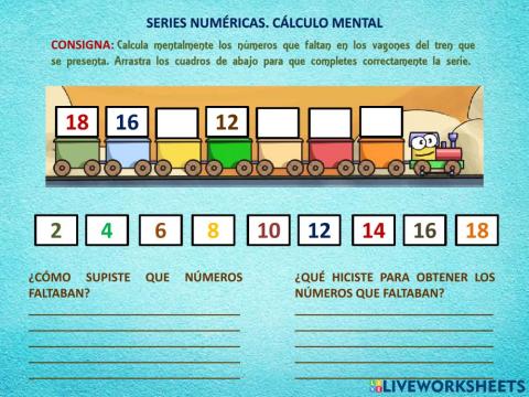 Series numéricas. Cálculo mental