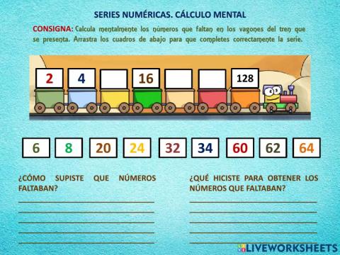 Series numéricas. Cálculo mental