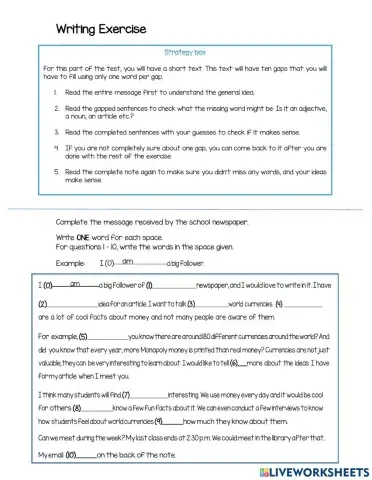 RD and WR practice KET-PET