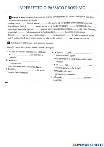 passato prossimo o imperfetto