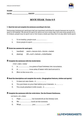 Mock exam u.4-5