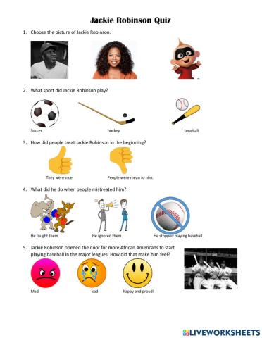 Jackie Robinson Easy Quiz