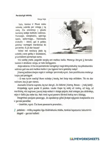 Teksto suvokimo testas Nr.6