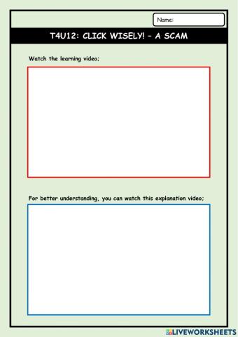 Click Wisely! - A Scam