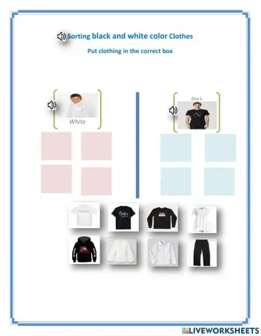 Sorting clothes - black and white  color -Dashly, ET