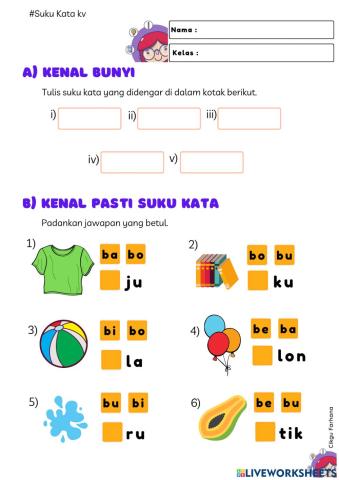 Suku Kata kv (Bb)
