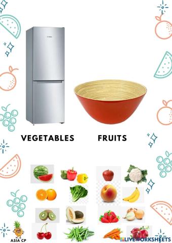 ¿Frutas o verduras?