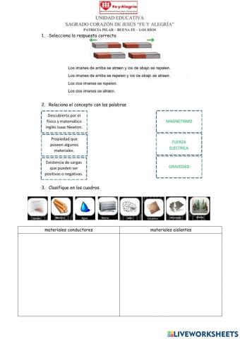 Gravedad, magnetismo y fuerza eléctrica