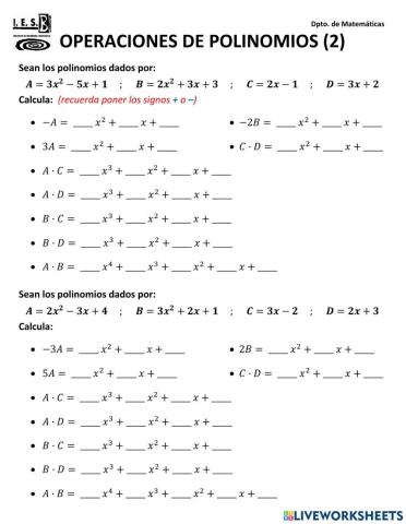 Producto de polinomios