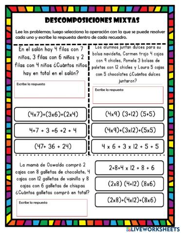 Descomposiciones mixtas