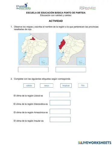 REGIONES NATURALES DEL ECUADOR
