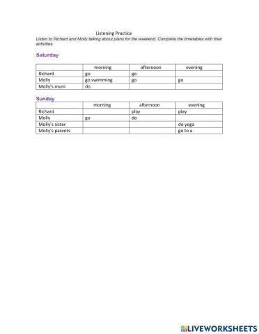 KET Listening Practice
