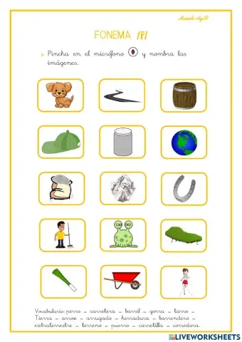 Articulación fonema  rr (Vibrante múltiple).