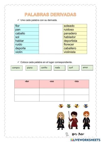 Palabras derivadas
