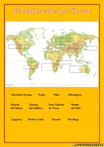 Relieve del mundo