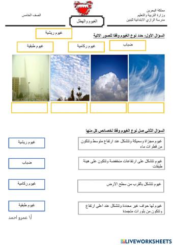 الغيوم والهطل
