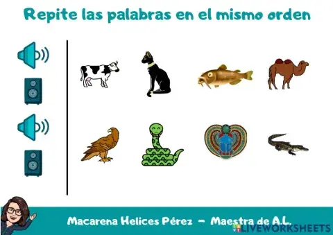 Egipto - Memoria Secuencial Auditiva