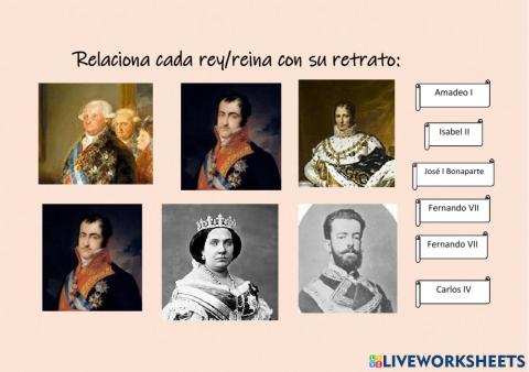 Nombre de monarcas españoles