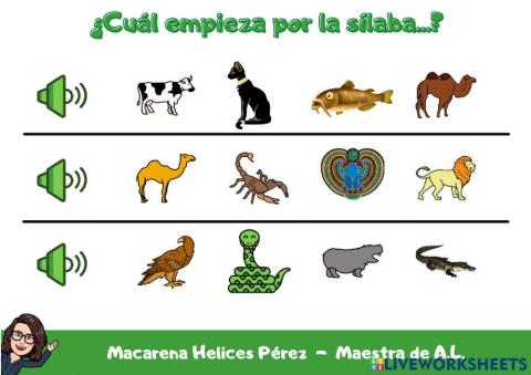 Egipto - Cuál empieza o termina por... (sílabas)