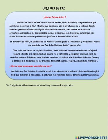 Cultura de paz