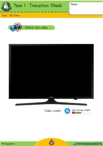 Transisi Tahun 1 - My Diary