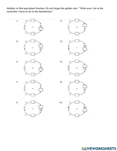 Equivalent Fractions