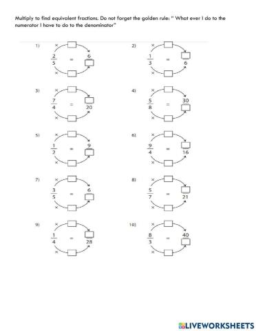 Equivalent Fractions