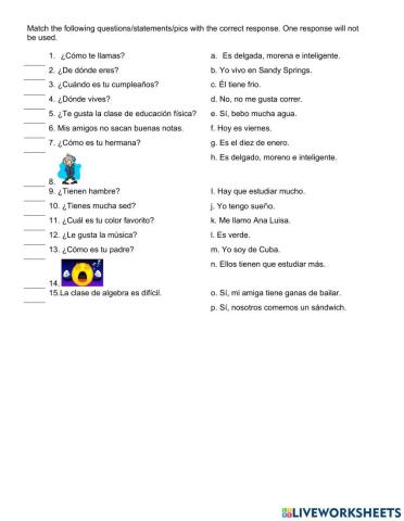 Preguntas y Respuestas- Matching