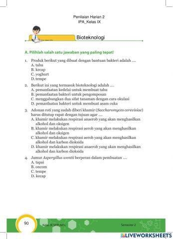 Penilaian Harian 2-Bioteknologi