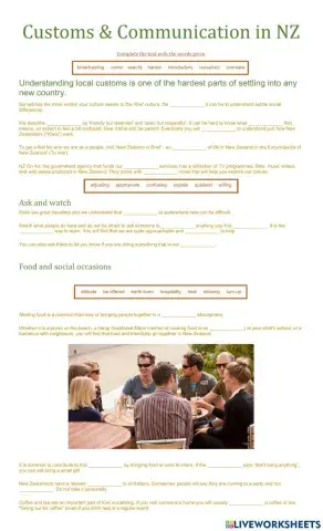Customs and Communication in New Zealand