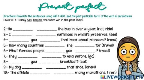 Present perfect practice