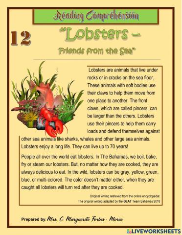Lobsters-Friends from the Sea