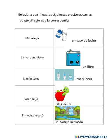 Busca el objeto directo