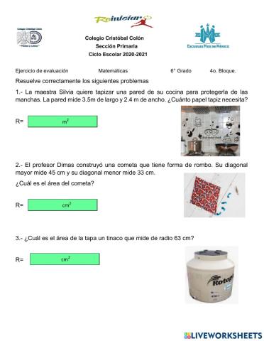 Sistema inglés, fracción de un número y área