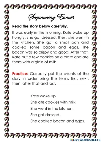 Sequencing Events of a story