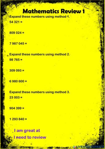 Mathematics Review 1