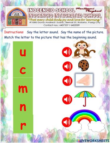 Nursery (u, c, m, n, r, s, v, w, b, d)