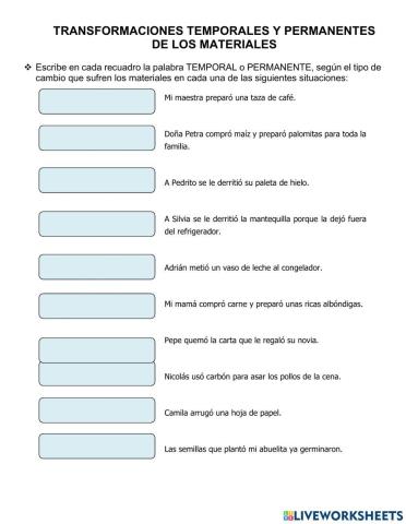 Transformaciones temporales y permanentes de los materiales