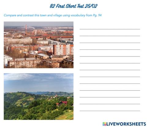 B2 First Short Test 25-02