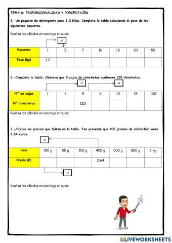 Ficha 1: proporcionalidad