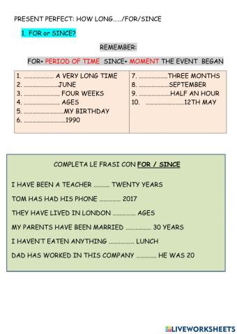 Present perfect practice