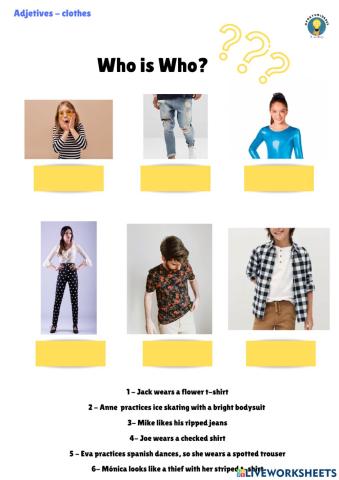 Adjetives and clothes