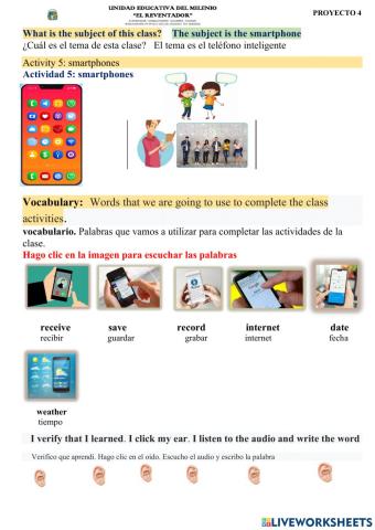 Actividades para inglés