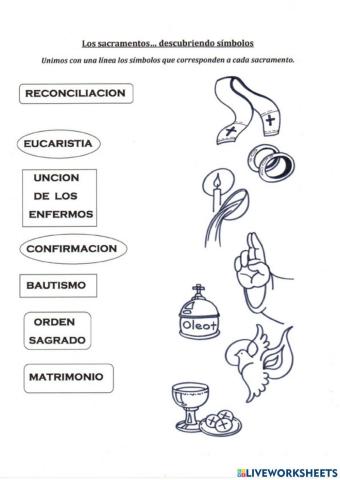 Los simbolos de los sacramentos